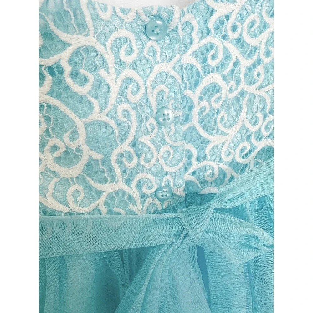 Jona Michelle Baby Girl Dress 18M Mint Lace Tulle Bow Easter Pageant‎ Formal